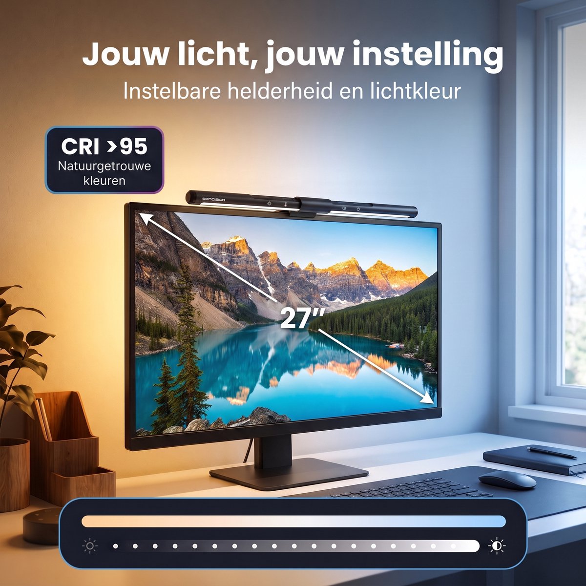Sencision Monitor lamp met Auto-Dimming - 3000K-6500K thumbnail 4