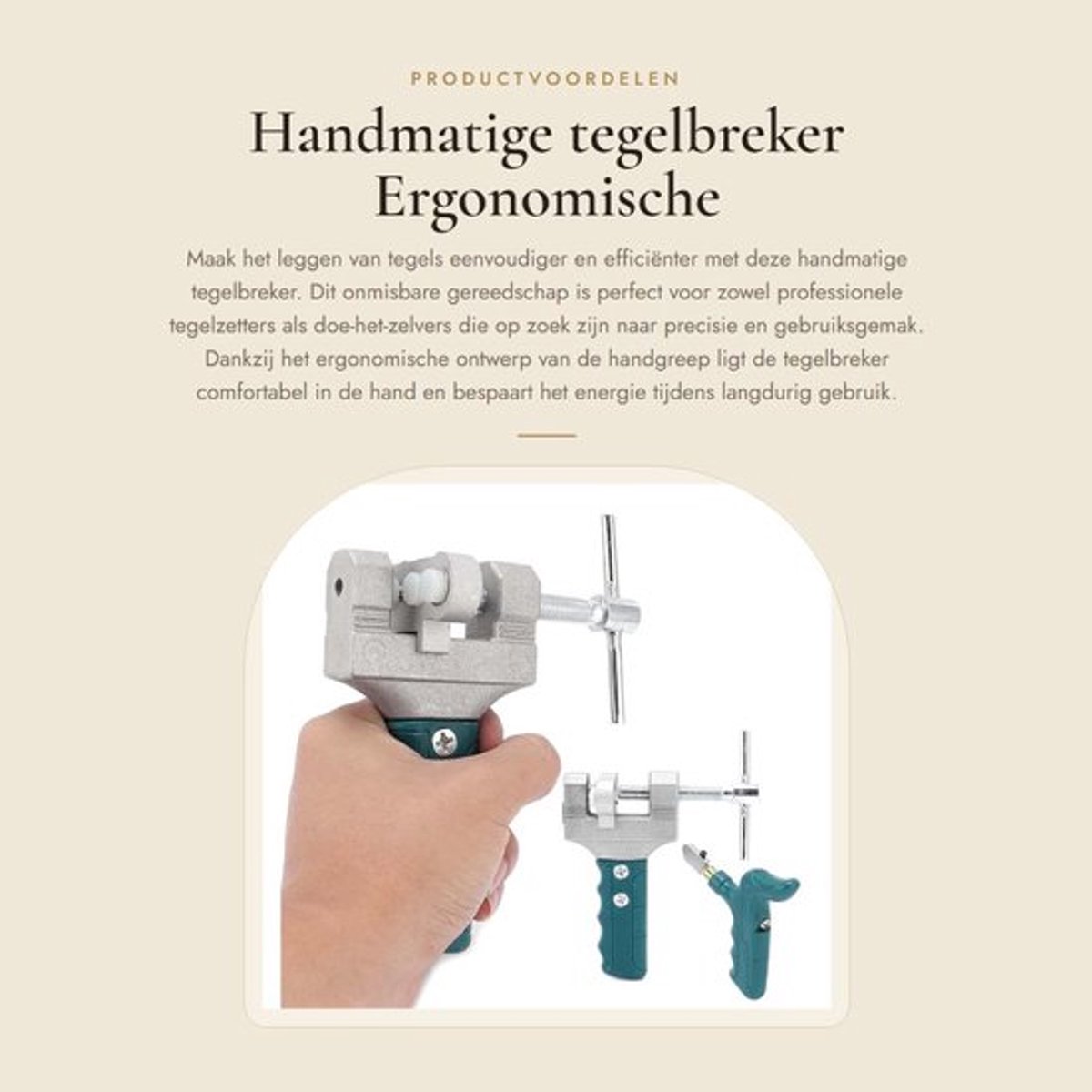 Handmatige tegelbreker - Ergonomische tegelopener - Ideaal voor wandtegels - Hoogwaardige snijcapaciteit - Voor geglazuurde en fineertege...