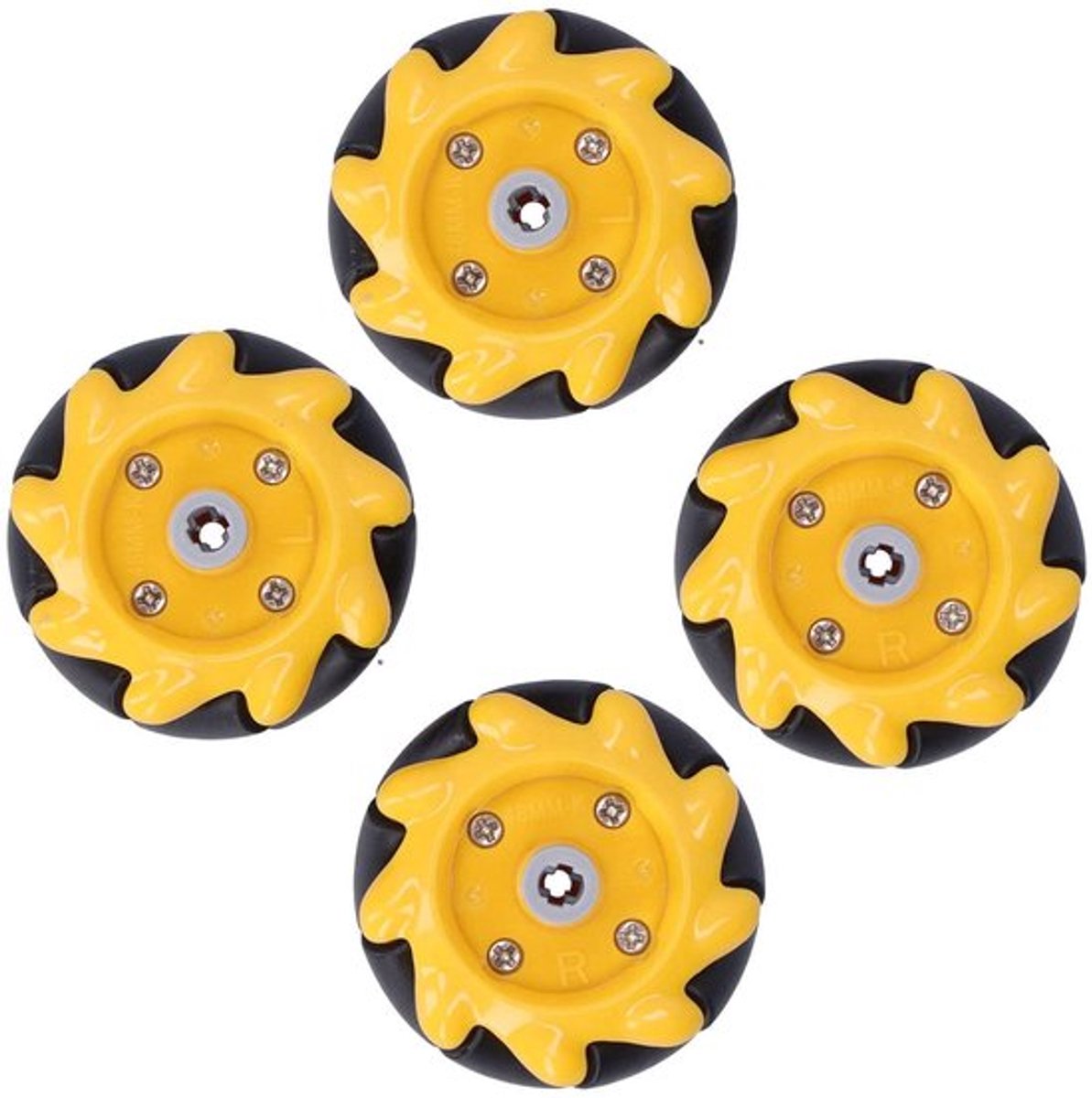 Mecanum-wiel 48 Mm - Omnidirectioneel Robotwiel - Rubber/ABS - Speelgoedcomponenten - Schokbestendig - Soepele Loop