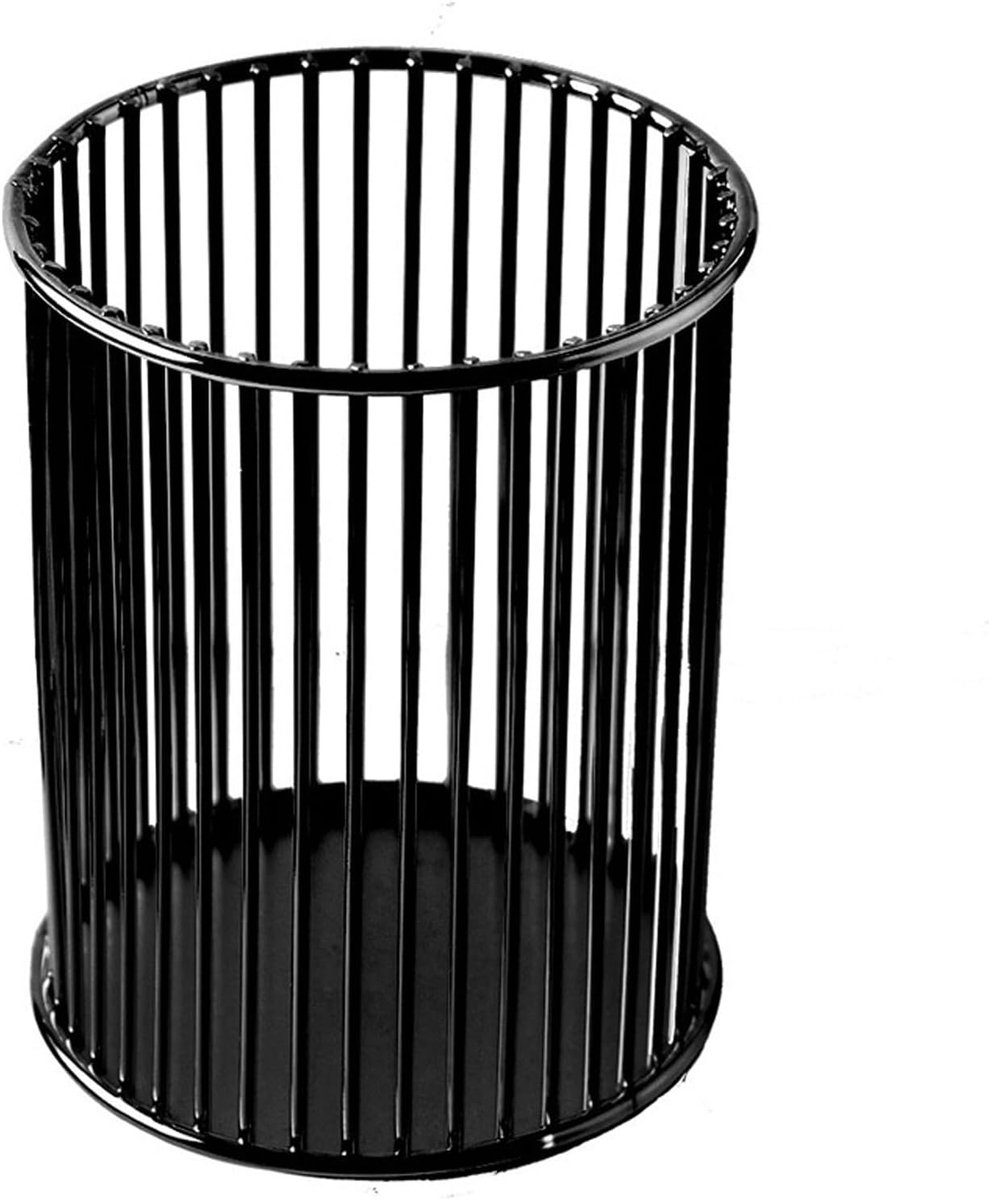 Metalen pennenhouder - Geschikt voor make-up kwasten, potloden, enz. op het bureau - voor het organiseren van spullen thuis en op kantoor - Zwart - 10cm x 8cm