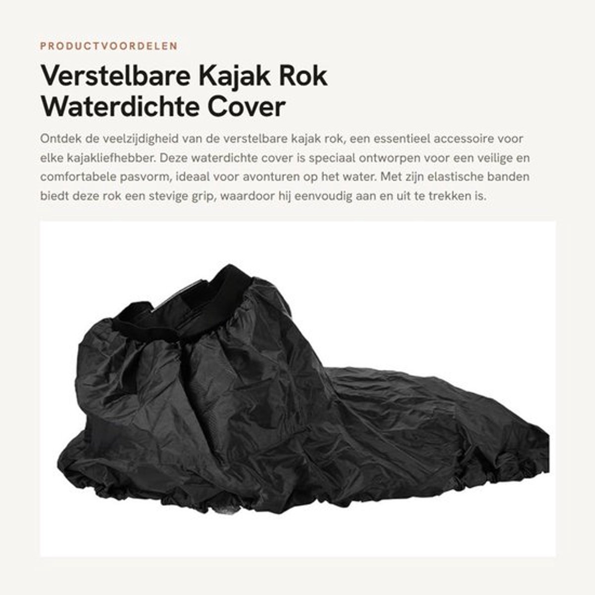Kajakrok Verstelbaar - Waterdichte Cover - Nylon - Kajak Spray Rok - Accessoire voor Watersport - Veilig en Rekbaar - Kajakhoes