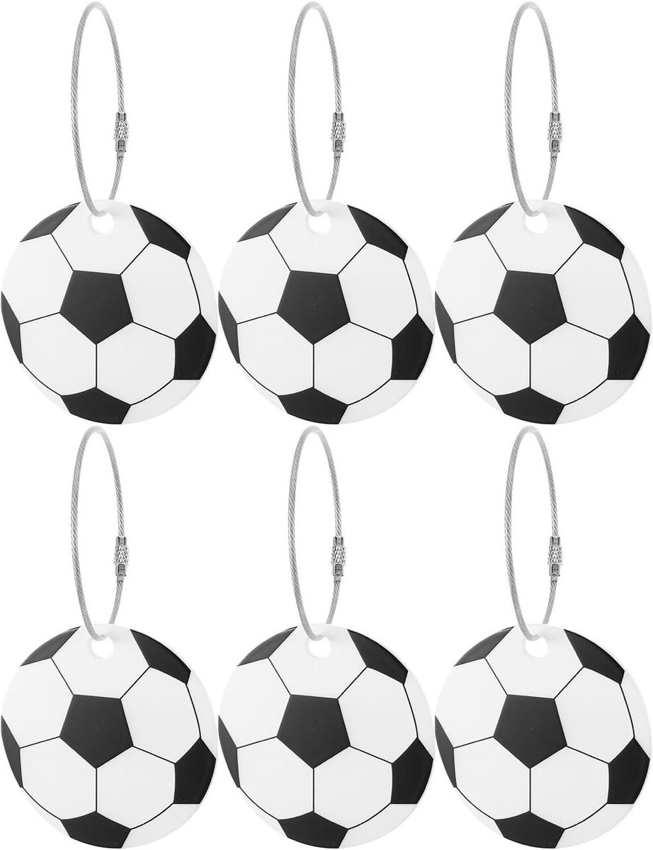 Voetbal Bagagelabel - Kofferlabel Sporttas - Reizen Organiseren - Voetbal Thema Ontwerp - 1250 x 700 cm - Multicolor
