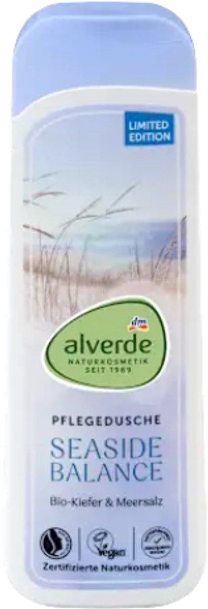 Alverde Naturkosmetik Douchegel Seaside Balance - Kiefer & Meersalz | 1x 250 ml - Biologische Den & Zeezout - Vegan formule | Limited Edition 2026