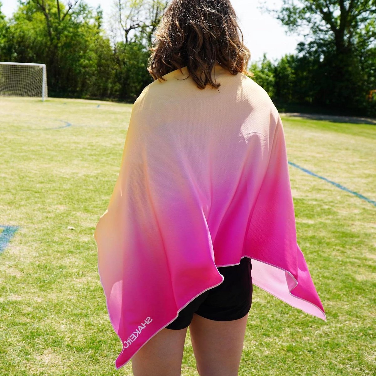Verkoelende Sjaal - Koelhanddoek - Warmte Verlichting - UPF40 Zonbescherming - Royale Maat - Oranje Roze