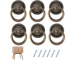 furniture knobs cabinet handles vintage drawer handle 6 pieces round antique brass knob 32mm cabinet drawer bedroom living room