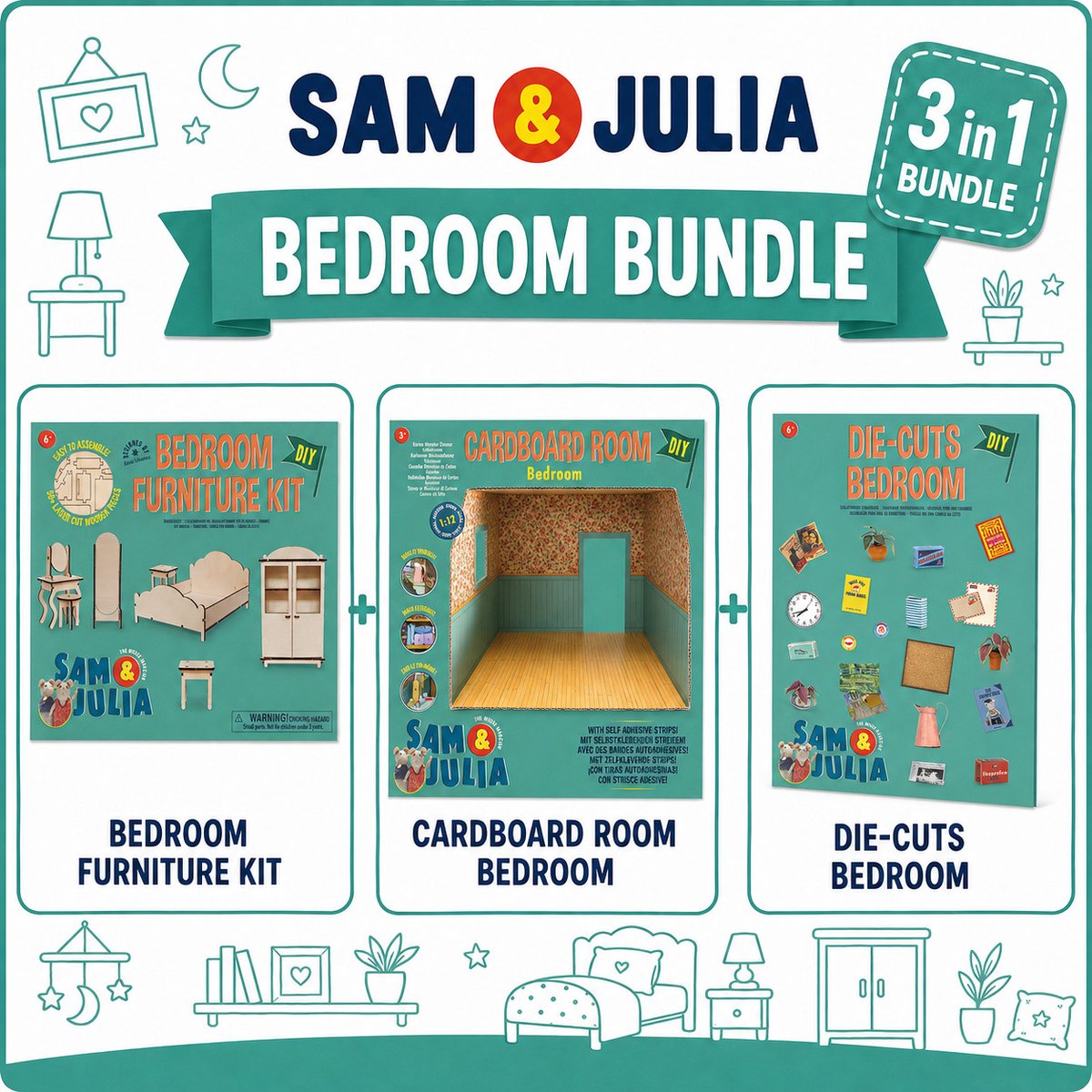 SAM AND JULIA DIY Kamer - Knutsel Je Eigen Slaapkamer - Bundelset