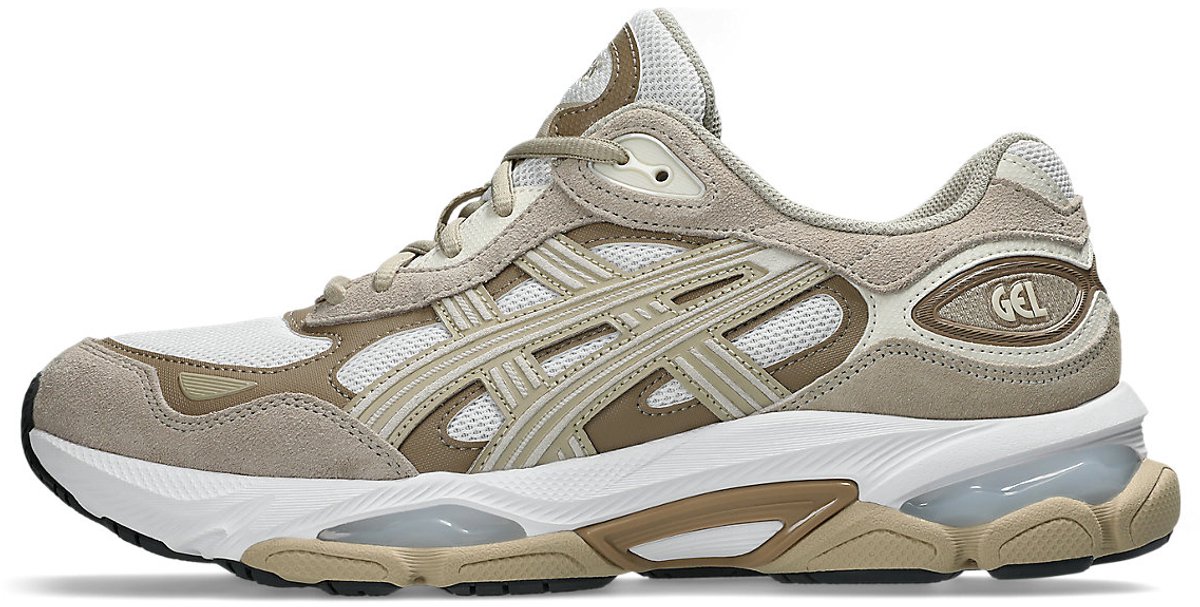 Asics Gel-NYC 2.0 "White Feather Grey" - Sneakers - Unisex - Maat 39.5 - Bruin/Beige/Wit