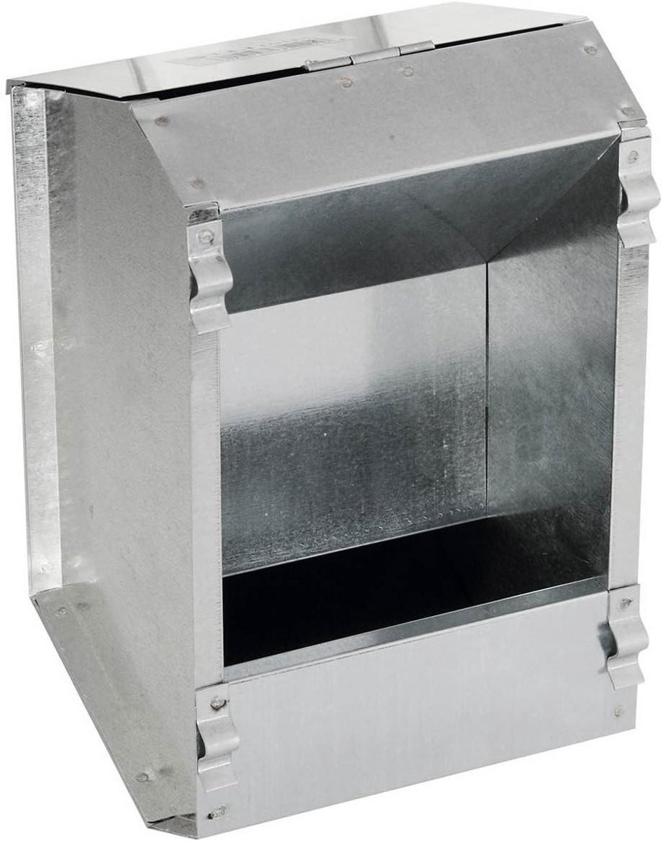 Voederautomaat Konijn - Voerbak Dieren - Dieren Voeden - Stofvrije Voering - 2.2 Liter - Zilver