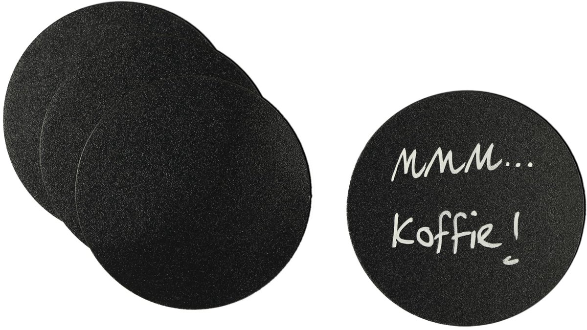 Beschrijfbare Magneetlabels Rond Zwart 12cm - Kamer26