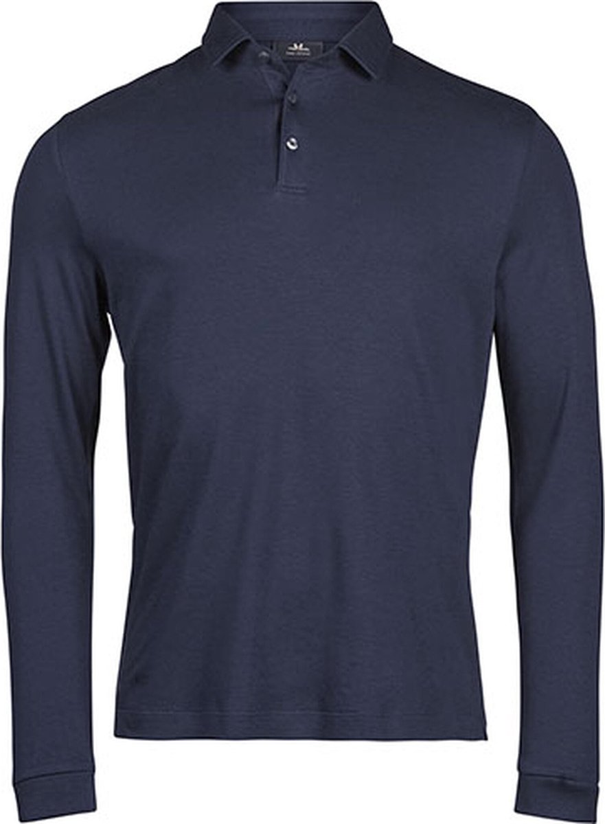 Tee Jays Pima Cotton Long Sleeve Polo TJ1442 - Navy - M
