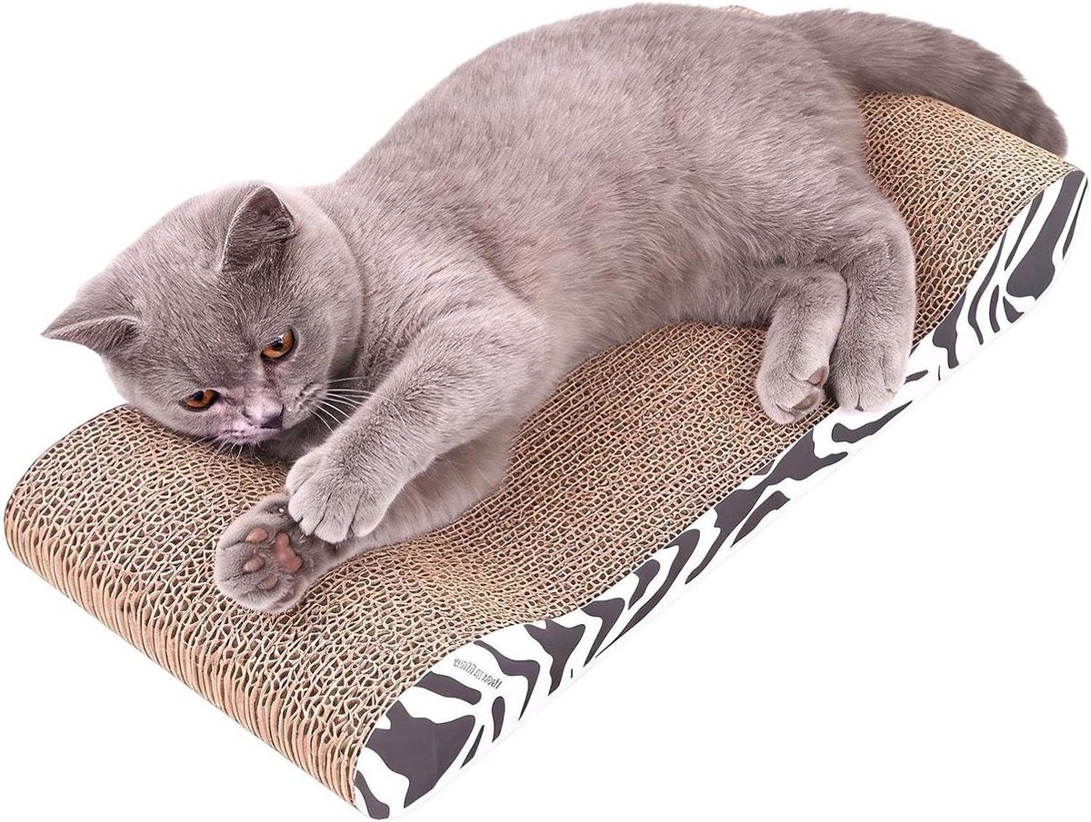 Krabplank voor Katten - Kartonnen Krabmat - Beschermt Meubels - Omkeerbaar Ontwerp - 45 x 22.5 x 6 cm