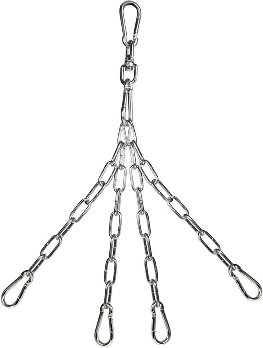 Bokszakketting - Ophangketting Bokszak - Bokstraining Verbeteren - 4-draads Ophanging - 495 cm - Zilver