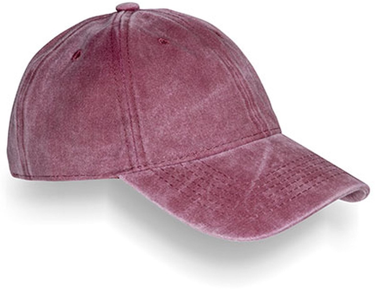 Result Pure Cotton Vintage Cap RH092 - Vintage Red - One size