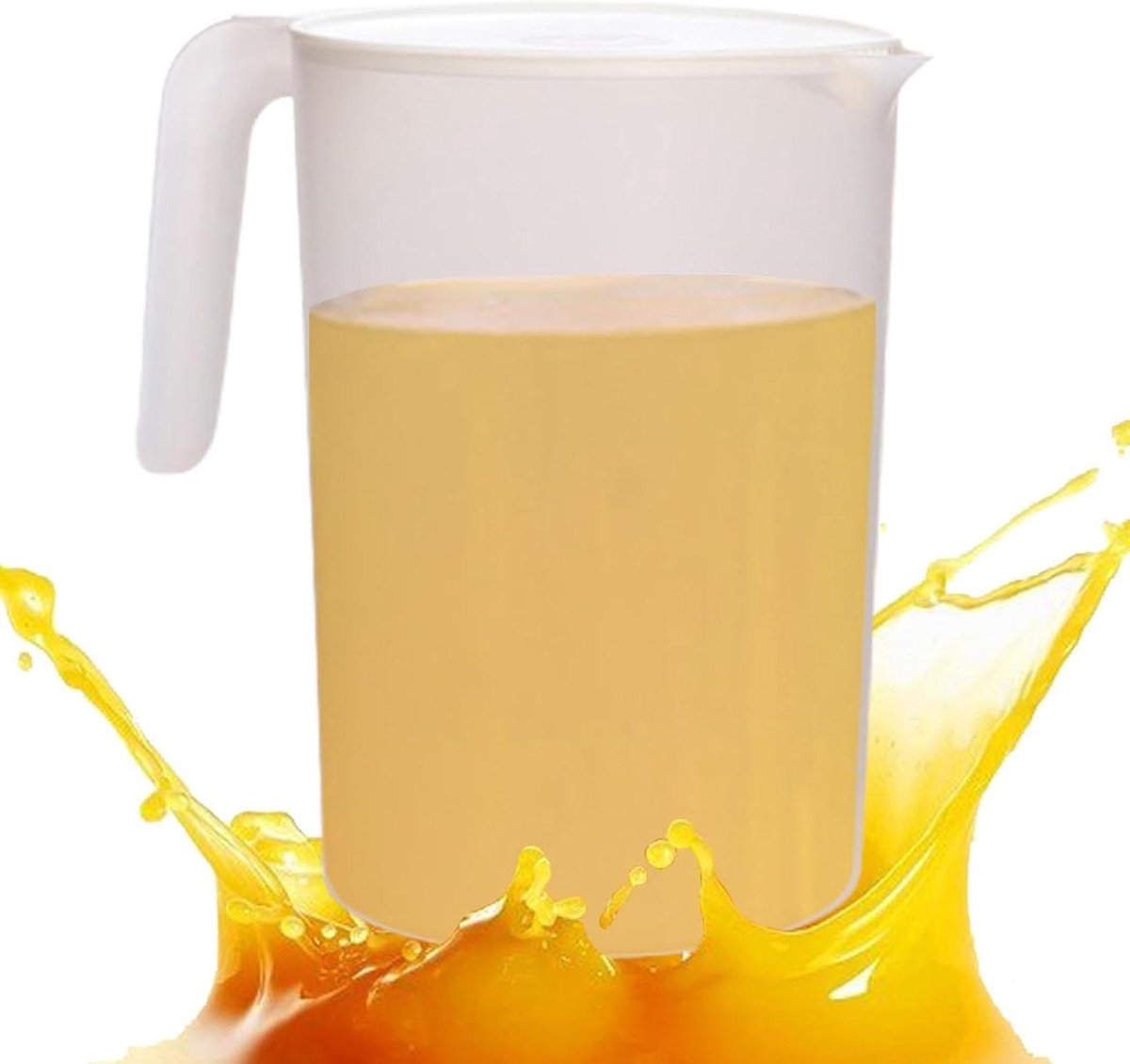 Waterkaraf met Deksel - Drankdispenser Waterreservoir - Dranken Serveren - Lekvrij Uitschuifbaar - 2 liter - Wit