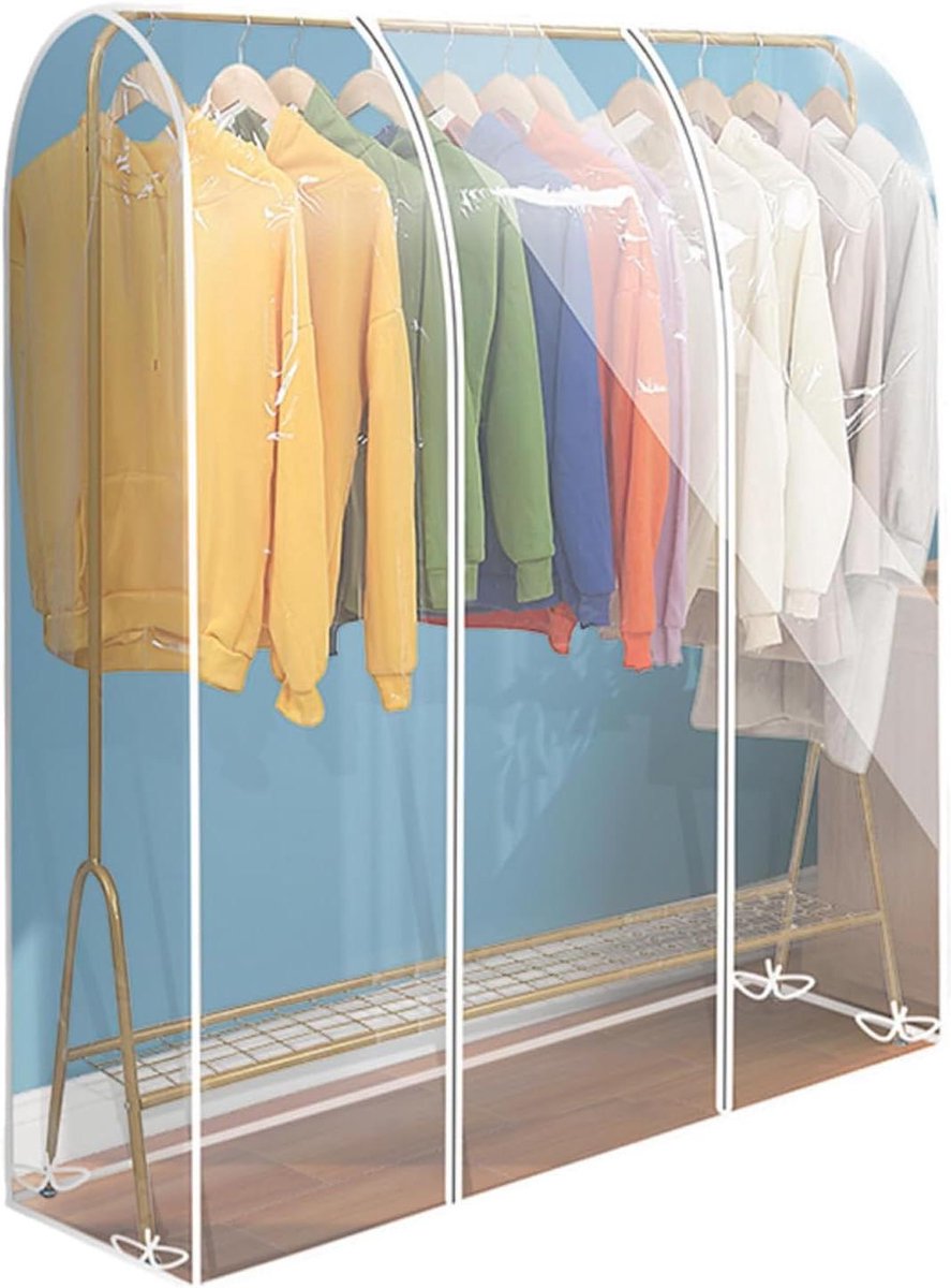 Kledingrailhoes - Kledinghoes Kapstok - Kleding Beschermen - Transparant Ontwerp - 160cm*50cm*150cm - Transparant