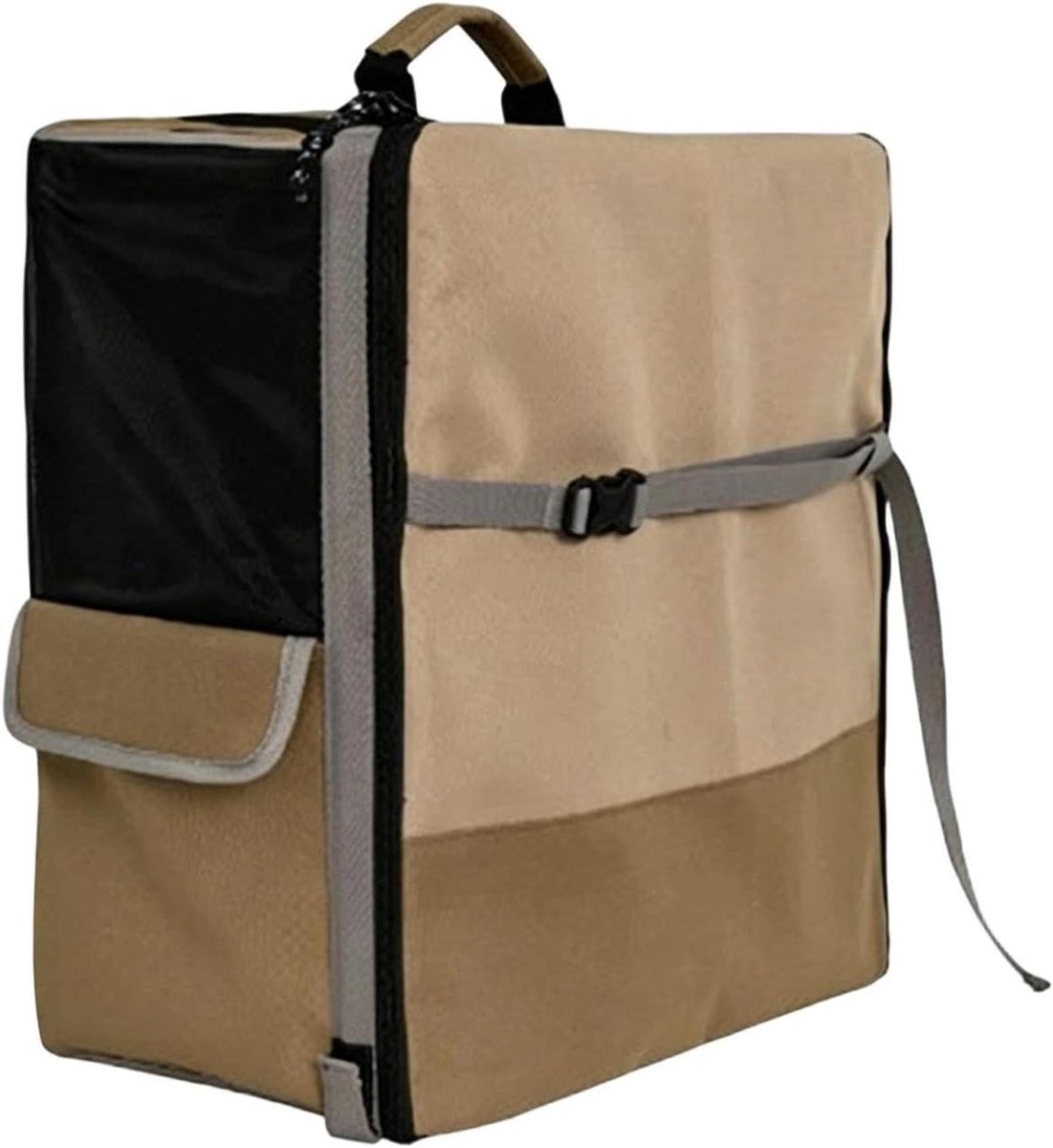Honden Autostoel - Reisstoel Hond Kat - Veilig Reizen - Ademend Mesh - 45 x 42 cm - Grijs