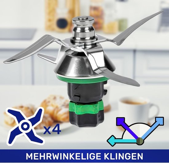 Vervangingsmes voor Thermomix TM6/TM7 - roestvrijstalen mixmes met afdichtring, keukenaccessoires en reserveonderdeel voor optimale kookprestaties — afbeelding 2