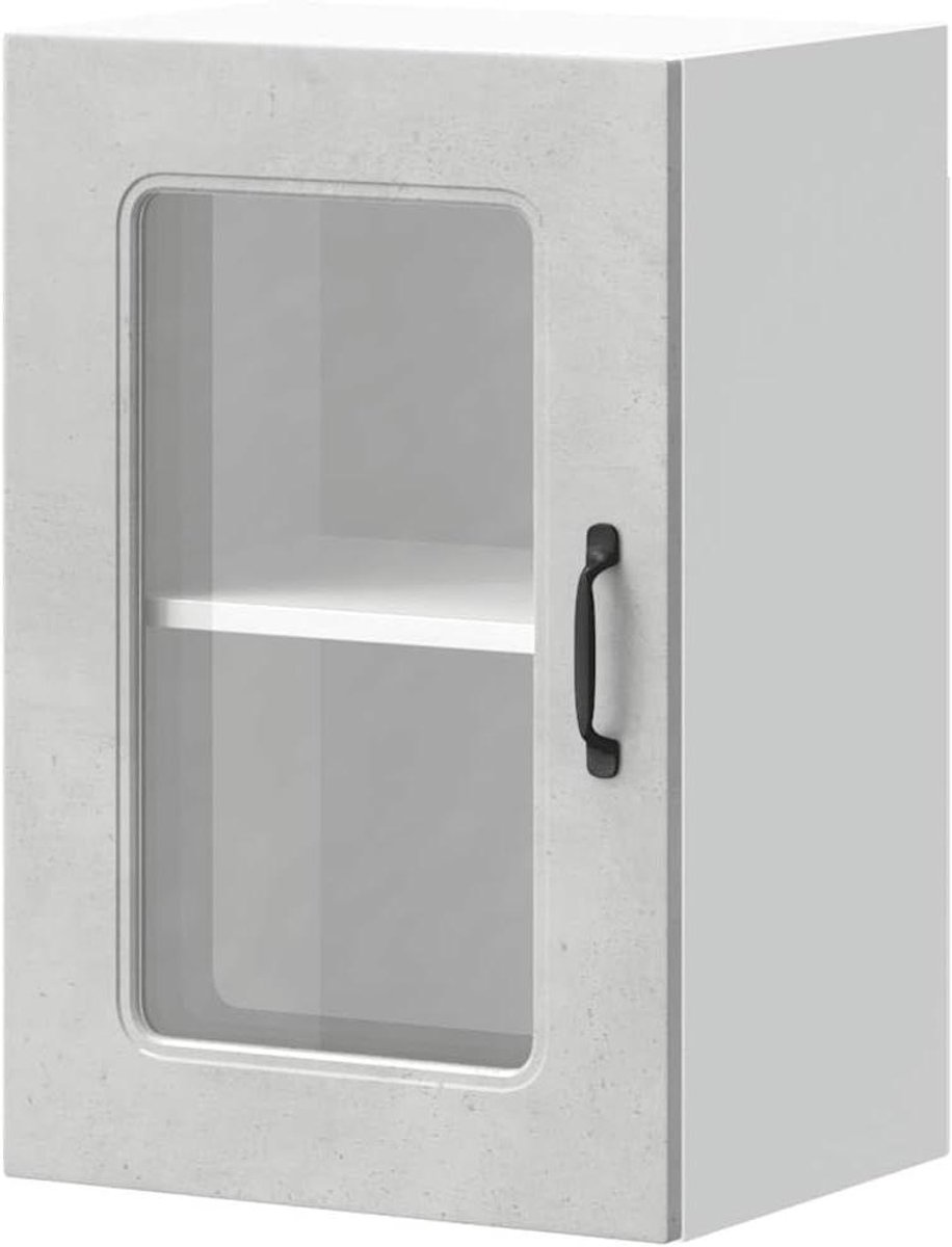 Hangend Keukenkastje - Opbergkast Wandkast - Keuken Organiseren - Vochtbestendig Houtmateriaal - 40 x 31 x 60 cm - Betongrijs