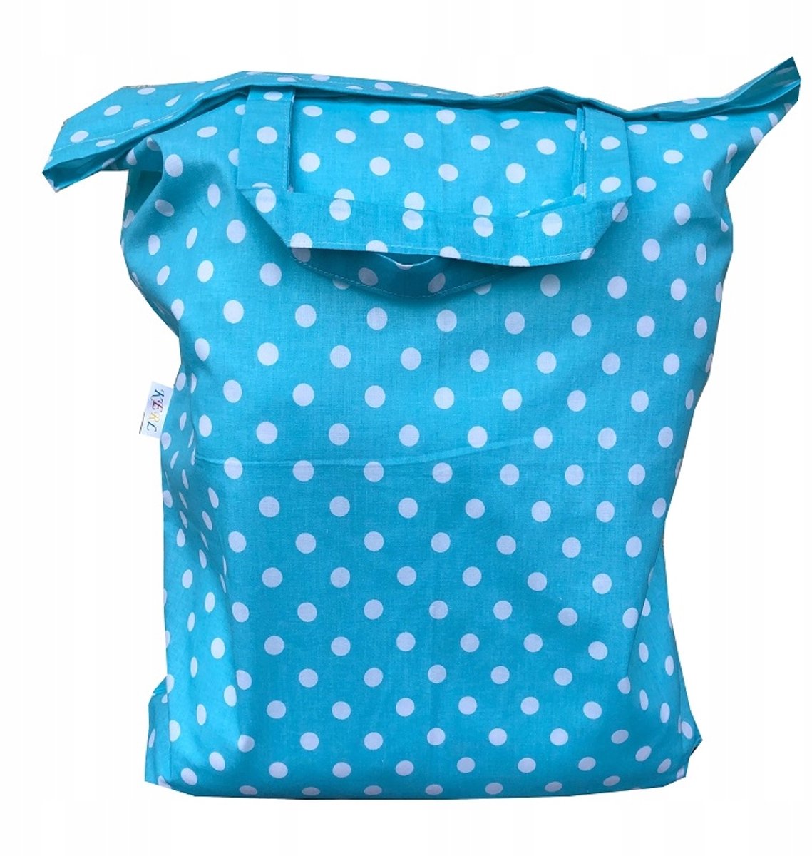 Opbergzak voor kinderkamer, 50x60 cm, blauw met witte stippen
