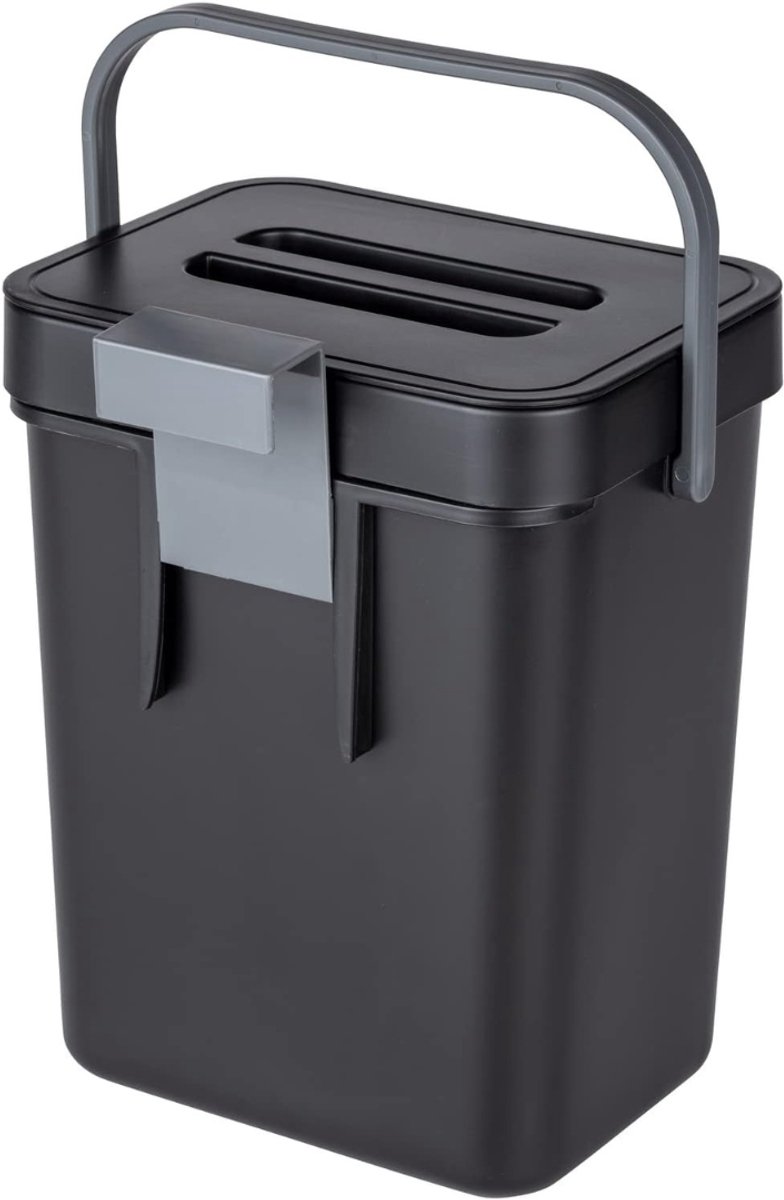 Ploutos® Prullenbak - Afvalbak - Prullenmand - Trash Can - Zwart - 21cm x 17cm x 24cm