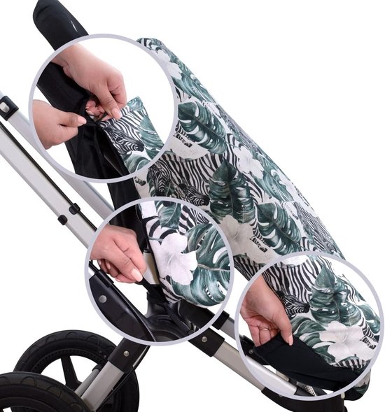 Baby Voetenzak - Kinderwagen Dekentas - Comfortabele Wandelingen - Ademend Katoen - Universeel - Zebra — afbeelding 3