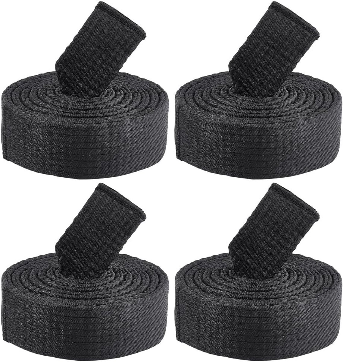 Gekleurde Taekwondo rangschikingsriemen - 4 stuks, polyester, 220 cm, vechtkunst, karate, judo, aikido, trainingsaccessoires, wedstrijden, sportprestaties
