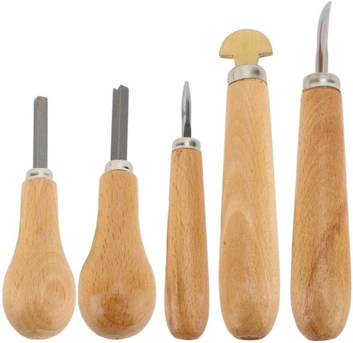 Steenplaatsend Hulpmiddel 5-delig - Juweliers Gereedschap - Klauw/Bezel Set - Ergonomisch Handvat - Edelstenen Plaatsen - Consistente Resultaten - Juweliersgereedschap