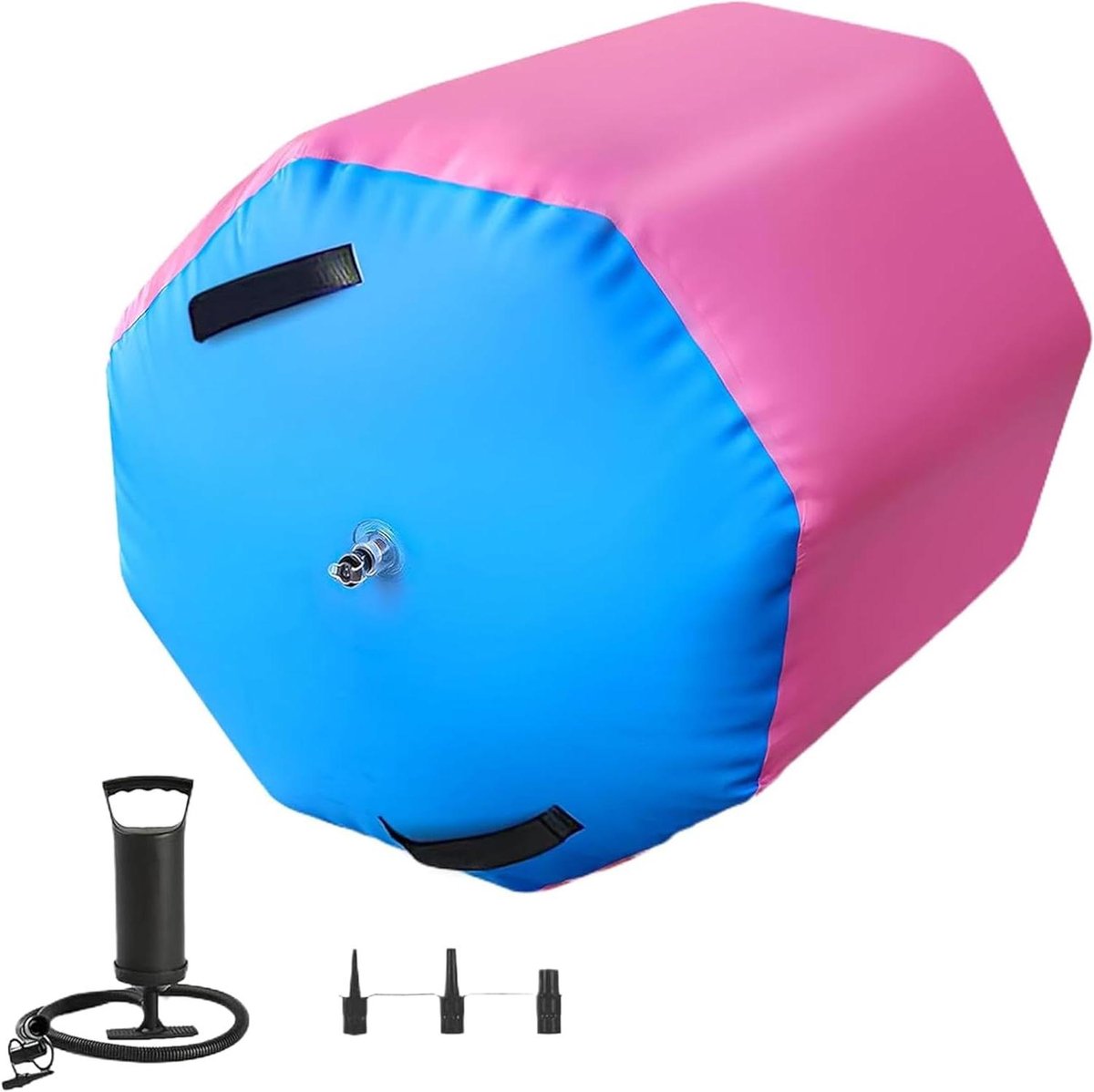 Gymnastiekrol Opblaasbaar - Luchtrol Tumbling Barrel - Gymnastiek Training - Hoge Elastische Ondersteuning - 0.6 x 0.8 m - Blauw