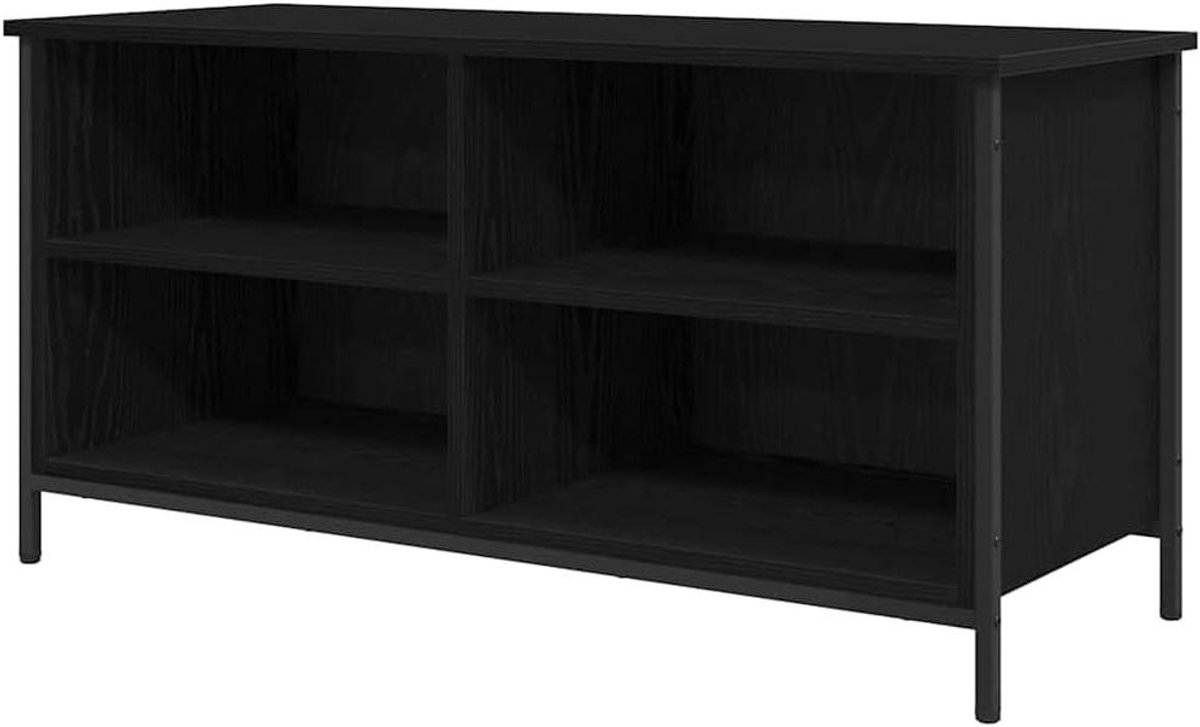 Tv-kast Hout - Tv-meubel Media - Opbergen Multimedia - Klassiek Design Robuust - 100 x 40 x 50 cm