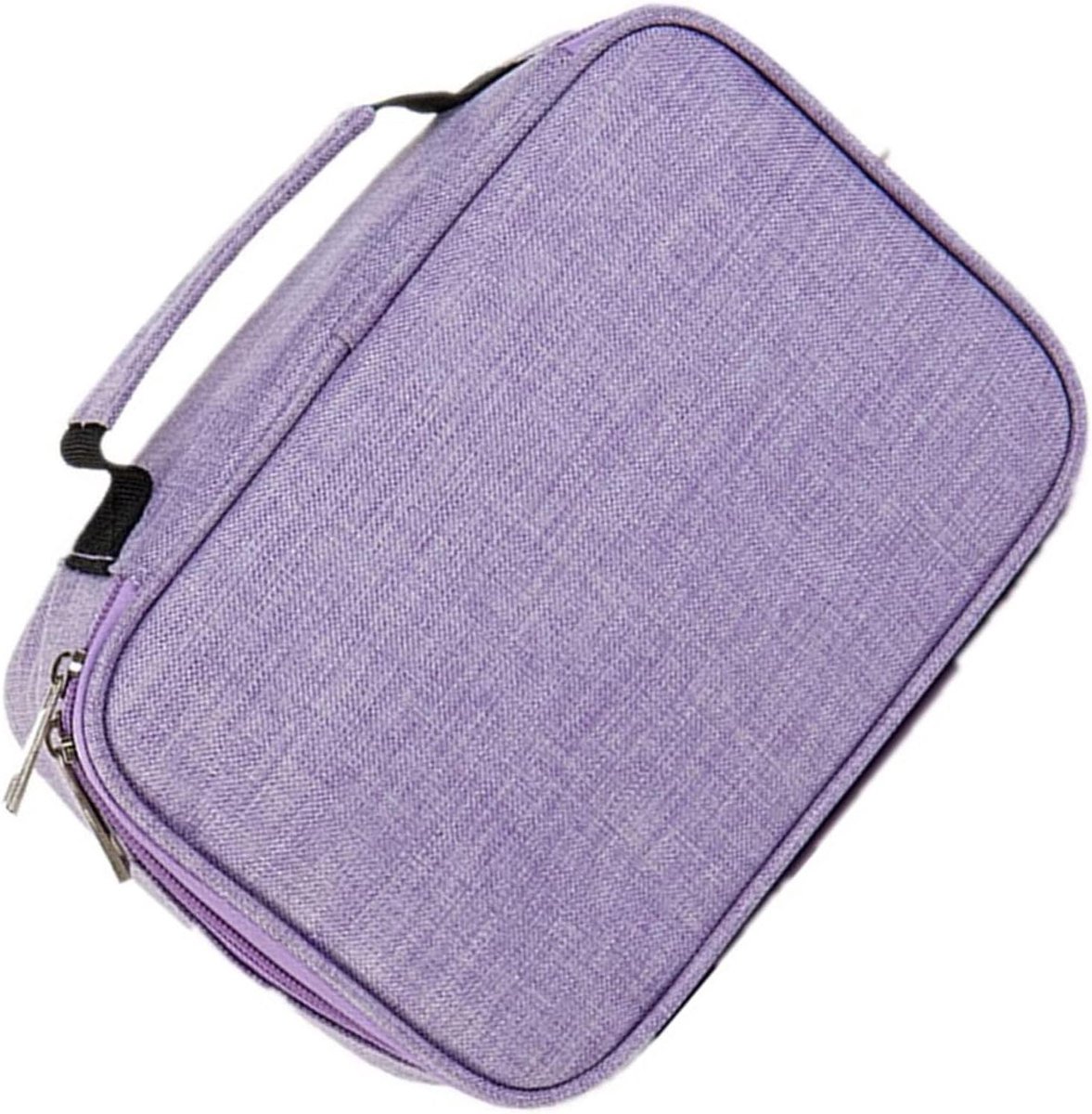 Etui met Hoge Capaciteit - Pennendoosje Pennenhouder - Bureau Organisatie - Dubbele Ritssluiting - 21 x 16 x 6.5 cm