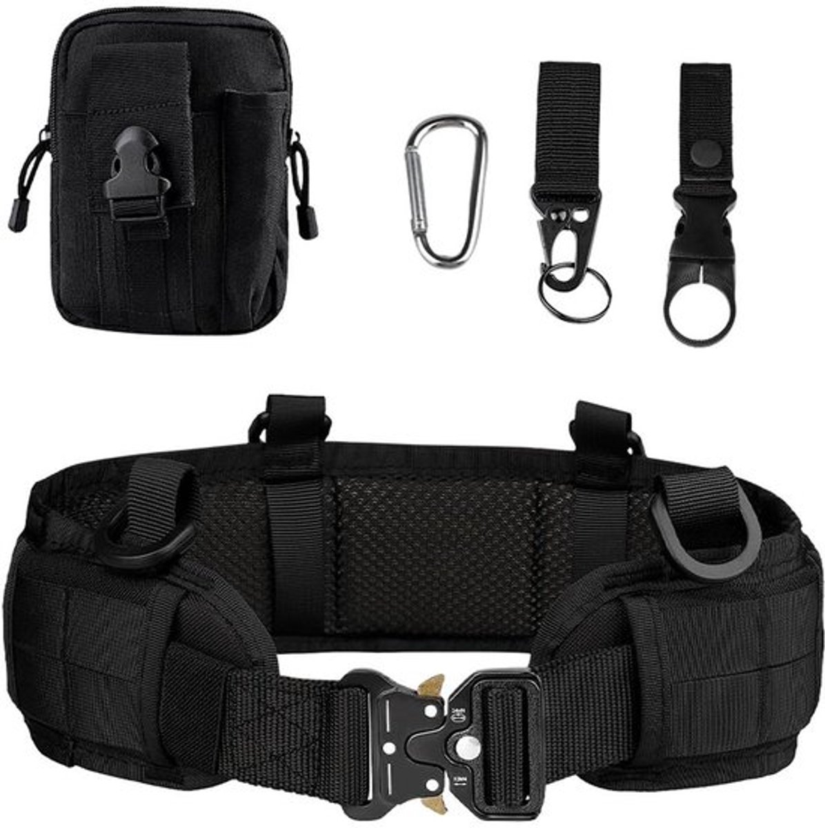 Outdoor Riem met Zakken - Heuptas Set - Waterflesgesp - Slijtvaste Materialen - Geschikt voor Wandelen/Bergbeklimmen - Handige Uitrusting