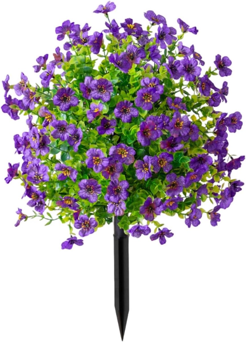 Casalora® Kunstbloemen met Grondpinnen – Paars Kunstbloemen Buiten – 60 cm – Tuindecoratie – Onderhoudsvrije Bloemversiering voor Tuin, Balkon en Terras