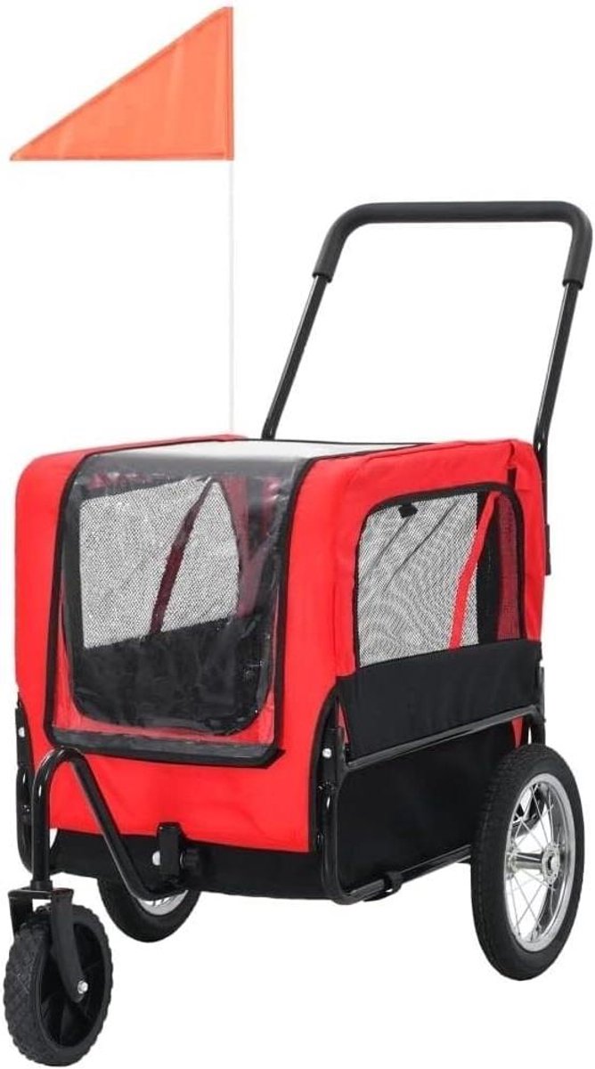 Huisdier Kinderwagen - Hondenbuggy - Reizen met Dieren - 360 Graden Wielen - 53.1"L x 22"B - Rood