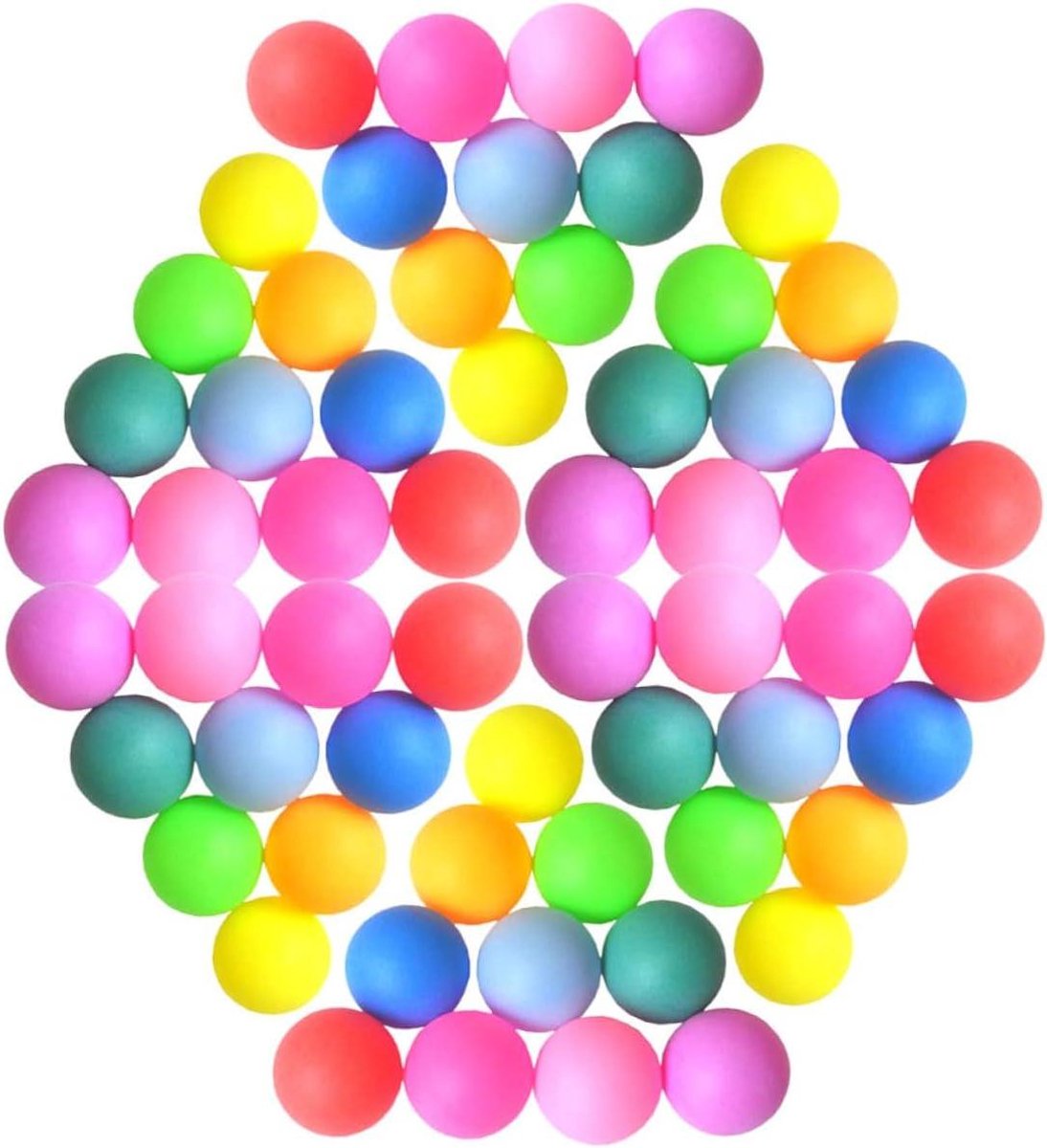 Pongballen - Kleurrijke ballen - Feest spelletjes - Mat oppervlak - 150 stuks - Willekeurige kleuren