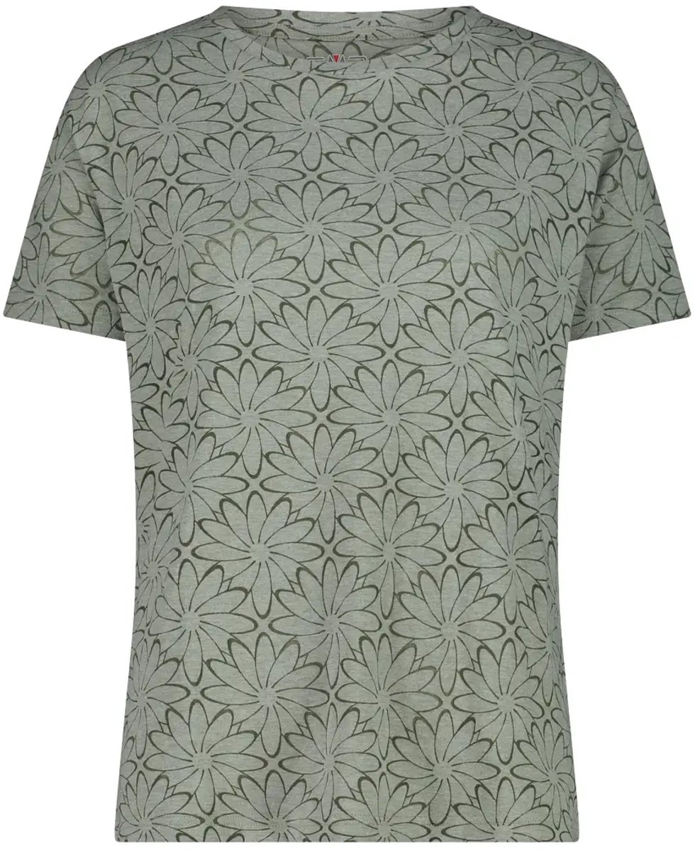 T-shirt in gewassen jersey met print vrouw CMP Avocado