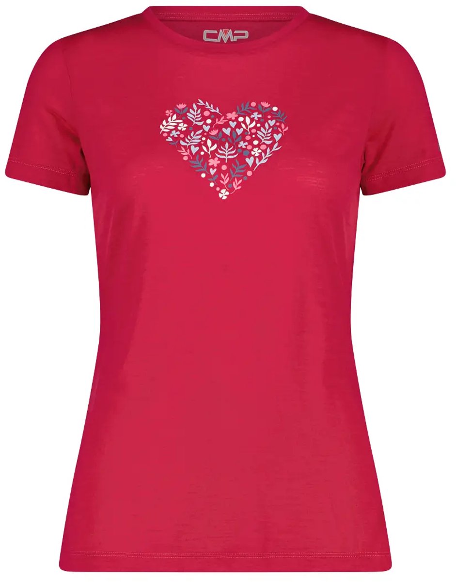 Wollen dames-T-shirt CMP Performance Rood