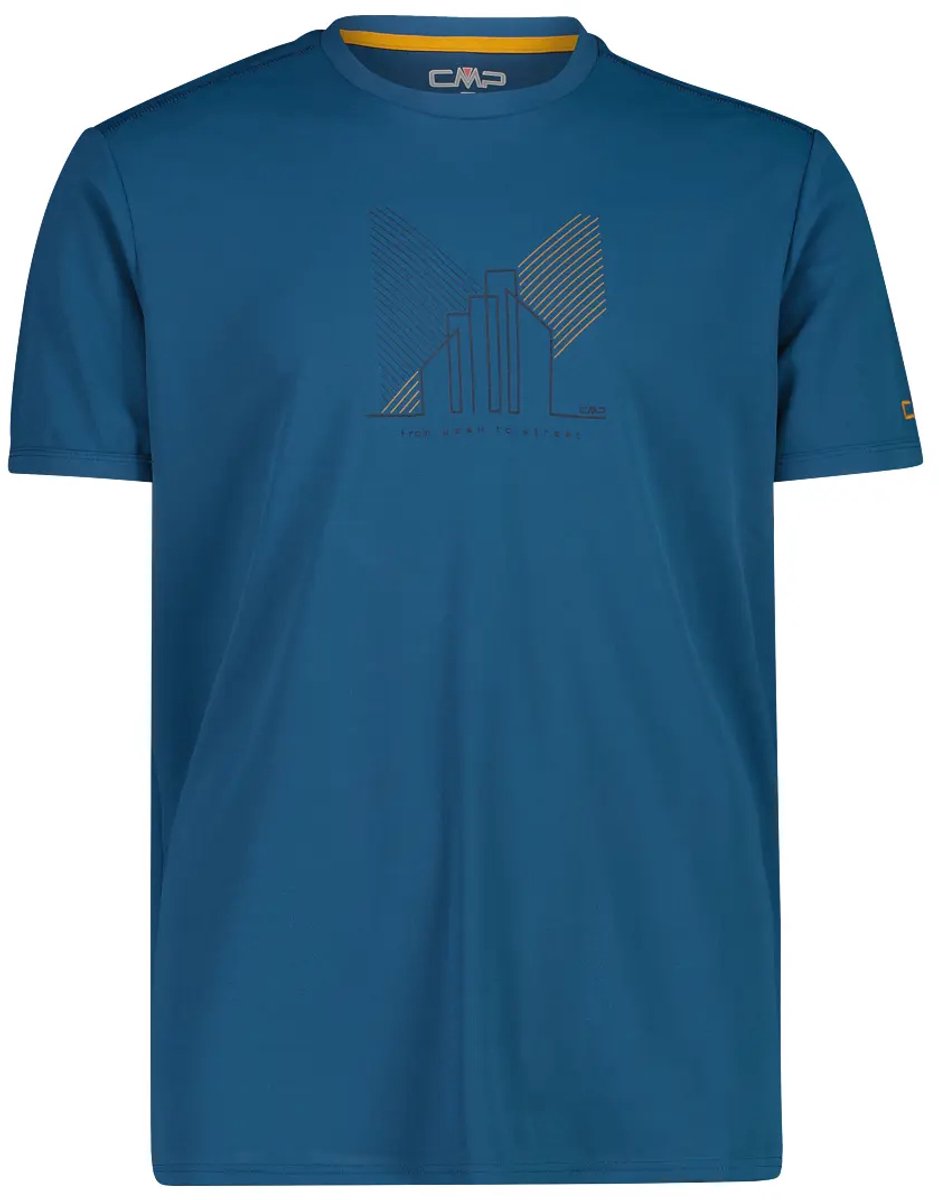 Piqué shirt met adventure-print CMP Petroleum