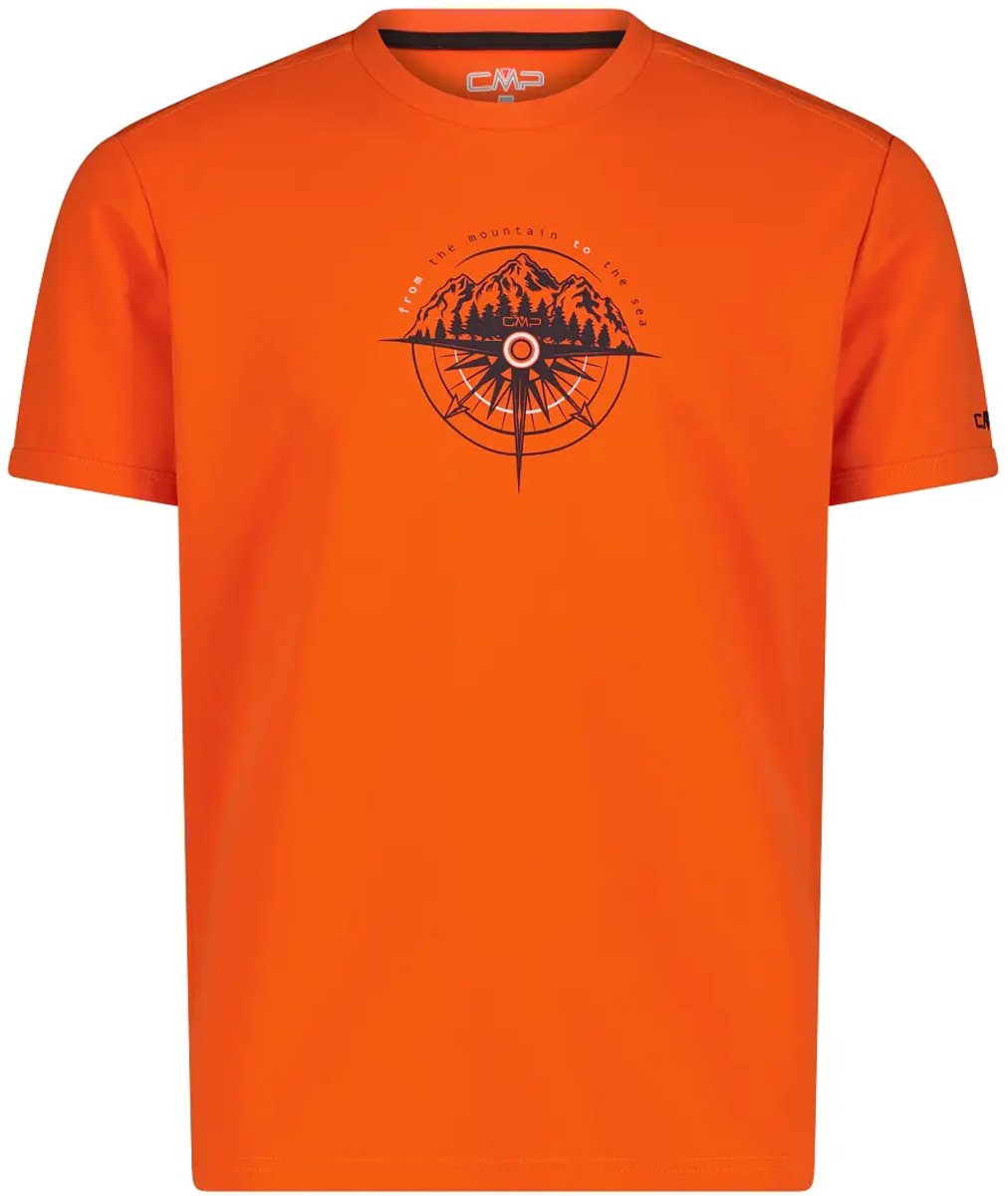 Piqué shirt met adventure-print CMP Oranje