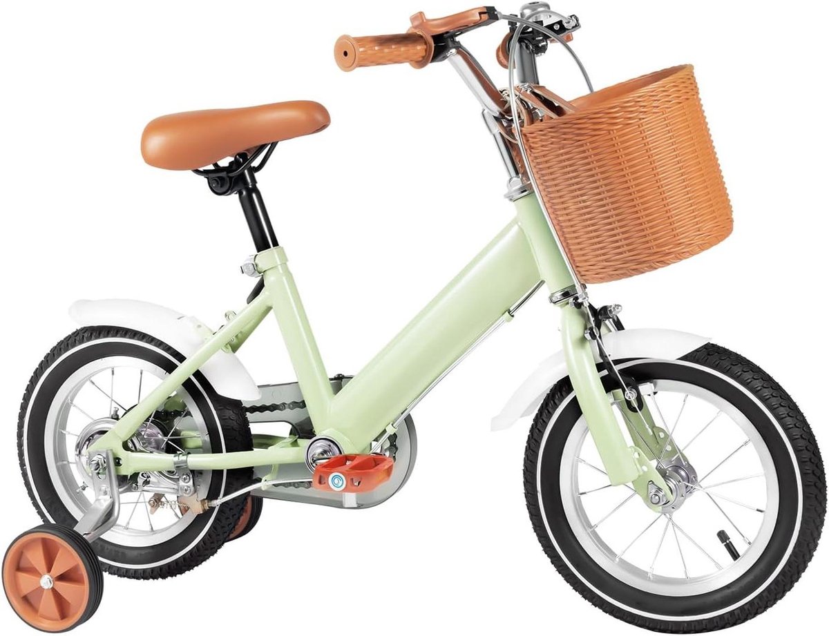 Kinderfiets LoFi Loopfiets Kinderfiets Leren Fietsen 2-in-1 Ontwerp 12 inch Groen