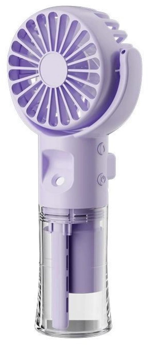 GELLDG Draagbare Ventilator - Mini Ventilateur met Waterverstuiver - USB Oplaadbaar 4 Snelheden 16x7x4cm - Stil voor Thuis Kantoor Reizen - Geschikt voor Binnen en Buiten Gebruik - Kunststof