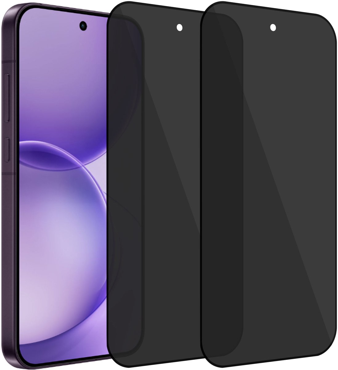2x Privacy Screenprotector geschikt voor OPPO Reno 16 5G / Reno 16 Pro 5G - Anti Inkijk - Gehard Glas geschikt voor OPPO Reno 16 5G / Reno 16 Pro 5G