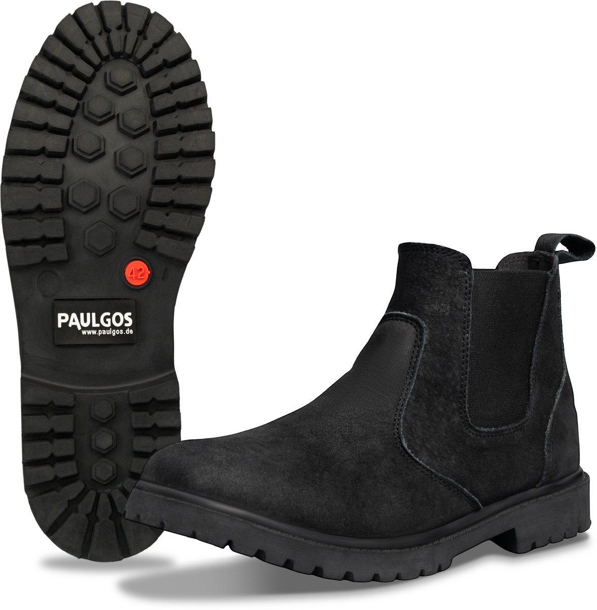 PAULGOS Chelsea-boots voor heren van echt leer – Maten 39–47, verkrijgbaar in 3 kleuren