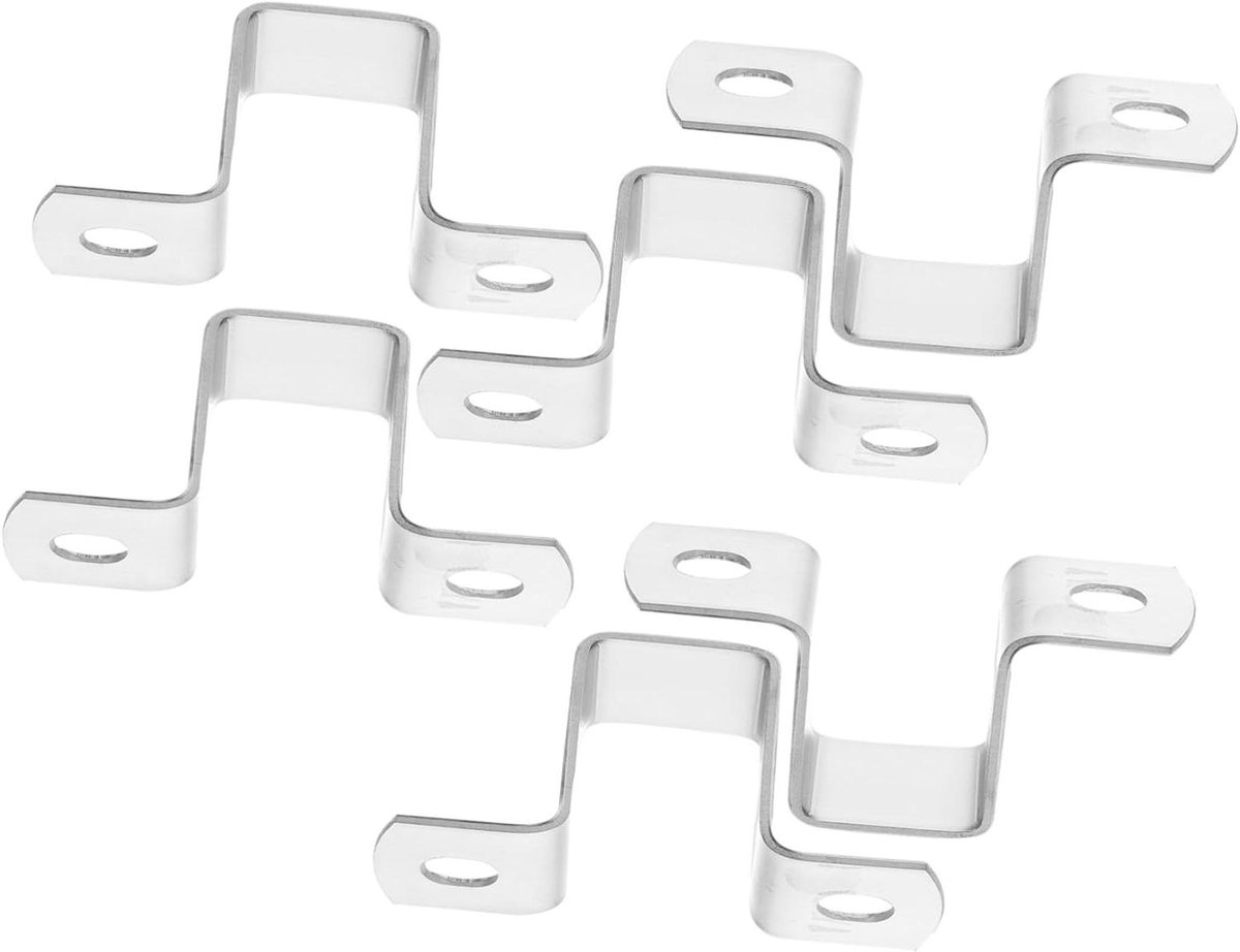 Roestvrijstalen Klemmen - U-beugels - Pijp Installaties - Stevige Bevestiging - 6.5 x 2.3 x 2 cm - Zilver