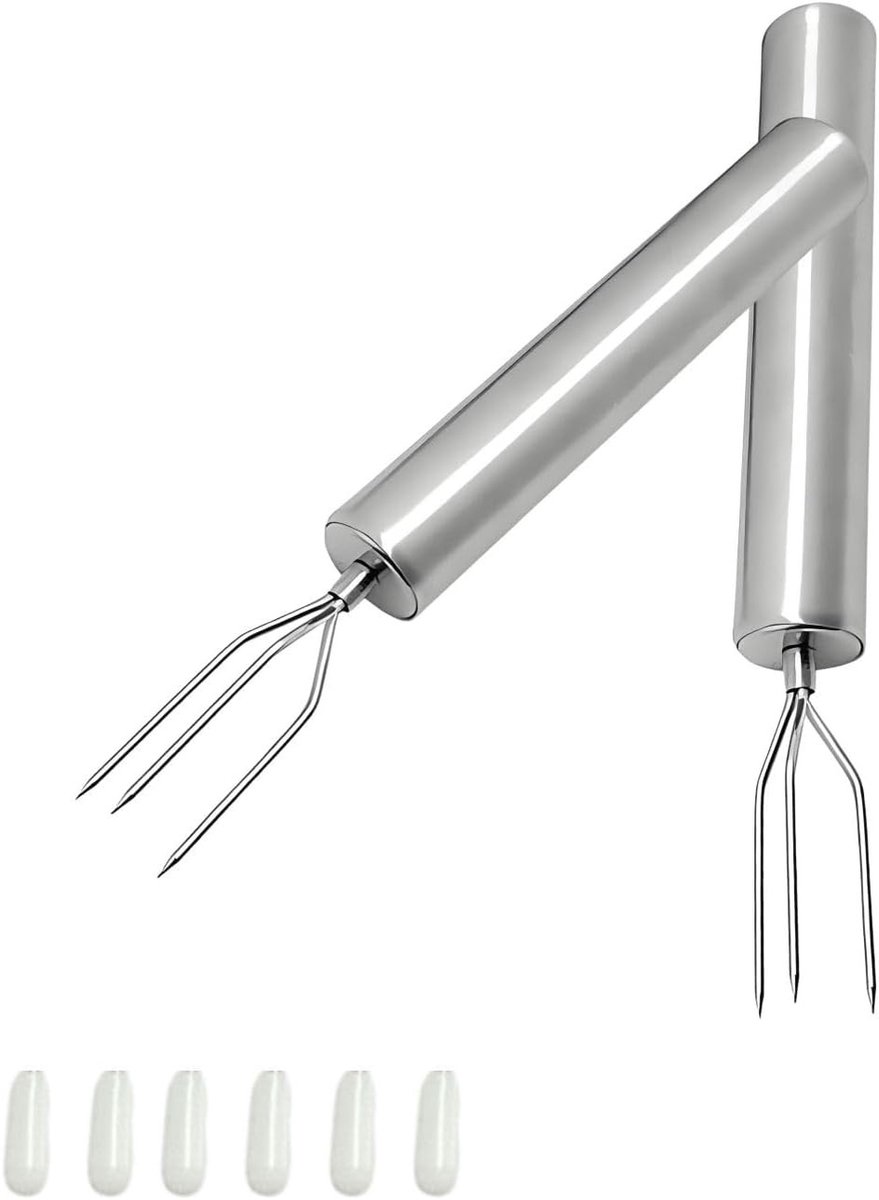 Aardappelvork - RVS - 15,2 cm - Duurzaam en Herbruikbaar Grillgereedschap - Voor Groenten en Maïskolven