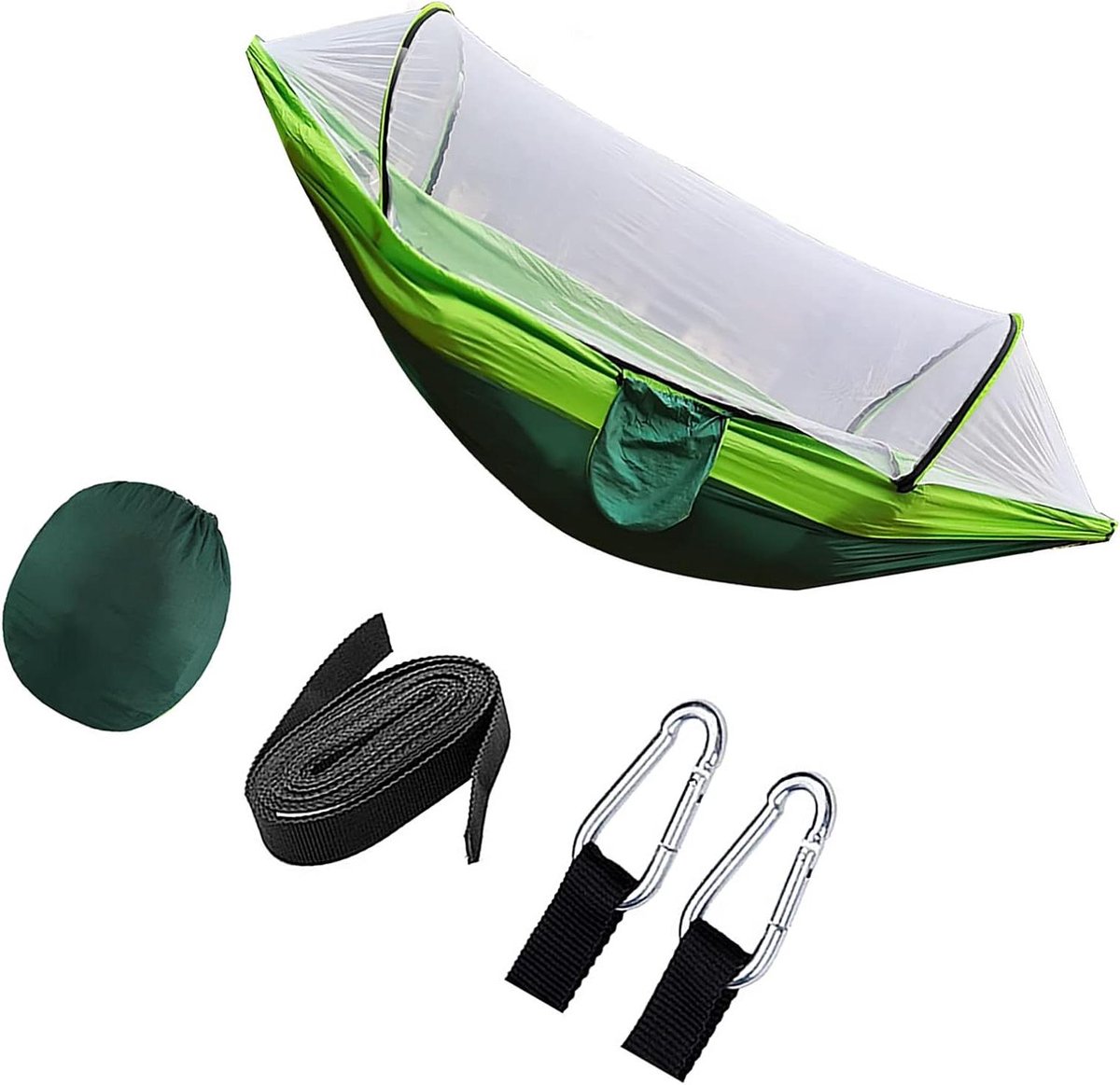 Dubbele Hangmat - Kampeerhangmat Reishangmat - Ontspannen in de Natuur - Ultralicht en Ademend - 260x140 cm - One Color