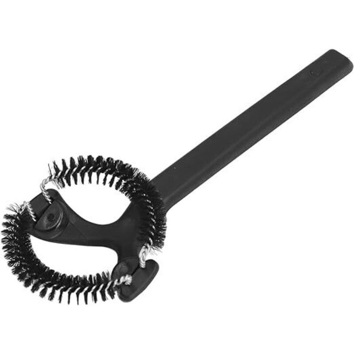 Reinigingsborstel voor espressomachine, afneembare gebogen reinigingsborstel voor espressomachine, koffieborstel met korte steel, reinigingsgereedschap (58 mm)