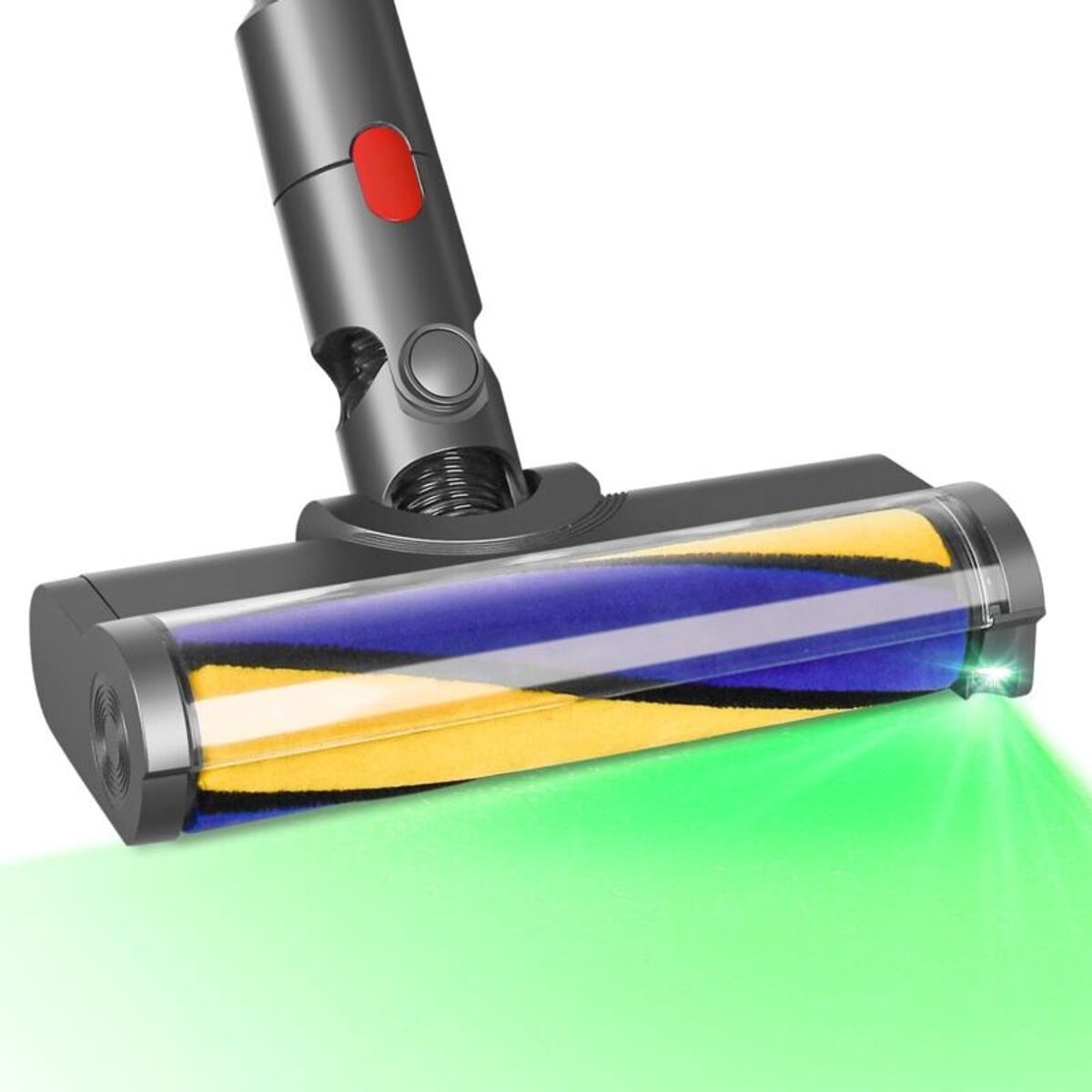 Rolborstel voor geschikt voor Dyson V10, V11, V15, V7 en V8 stofzuigers – LED-verlichting voor het verwijderen van moeilijk bereikbaar stof – Geschikt voor het reinigen van harde vloeren – 90°/180° draaibaar