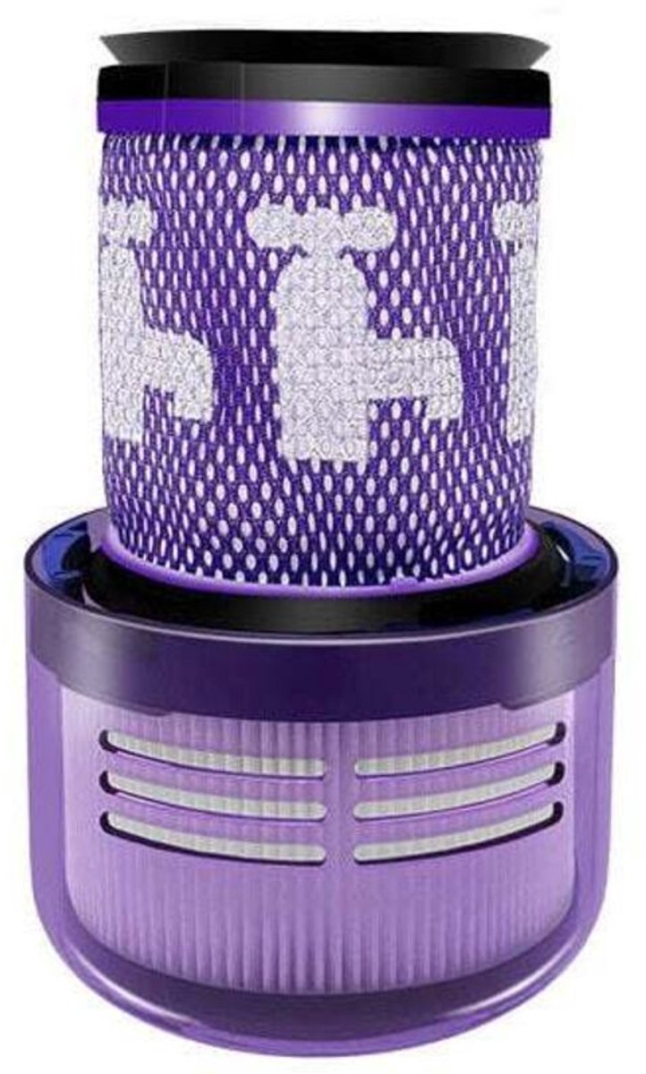 HEPA-filter voor geschikt voor Dyson V12 Detect Slim, stofzuigerfilter voor geschikt voor Dyson V12 Slim Absolute Extra/Total Clean/Fluffy draadloze stofzuiger, 971517-01