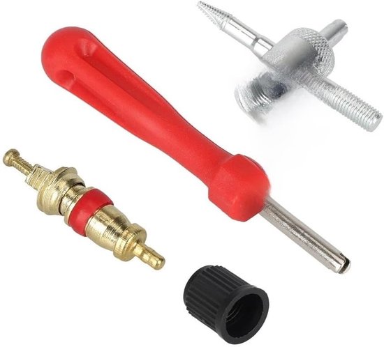 Gereedschapskit Ventielkernen - Bandenreparatieset Fiets - Onderhoud Banden - 62-delige Set - 70 g - Zwart — afbeelding 5