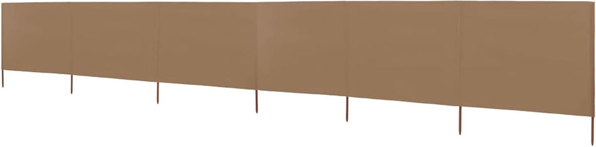 Windscherm 7-polig - Privacy scherm - Buiten beschermen - Opvouwbaar 6 panelen - 800 x 160 cm - Taupe